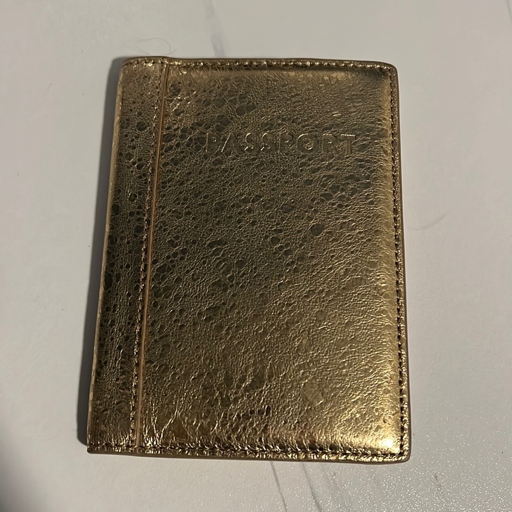J. Crew Gold Passport Holder